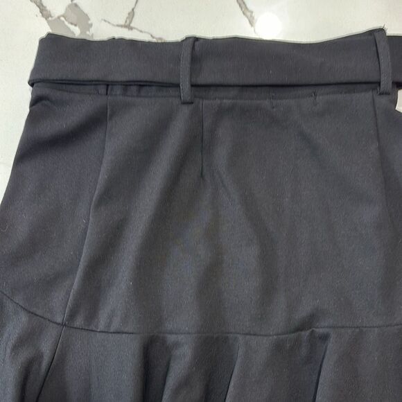 Originality | Women’s Black Belted Fit and Flare Mini Skirt - Picture 9 of 13
